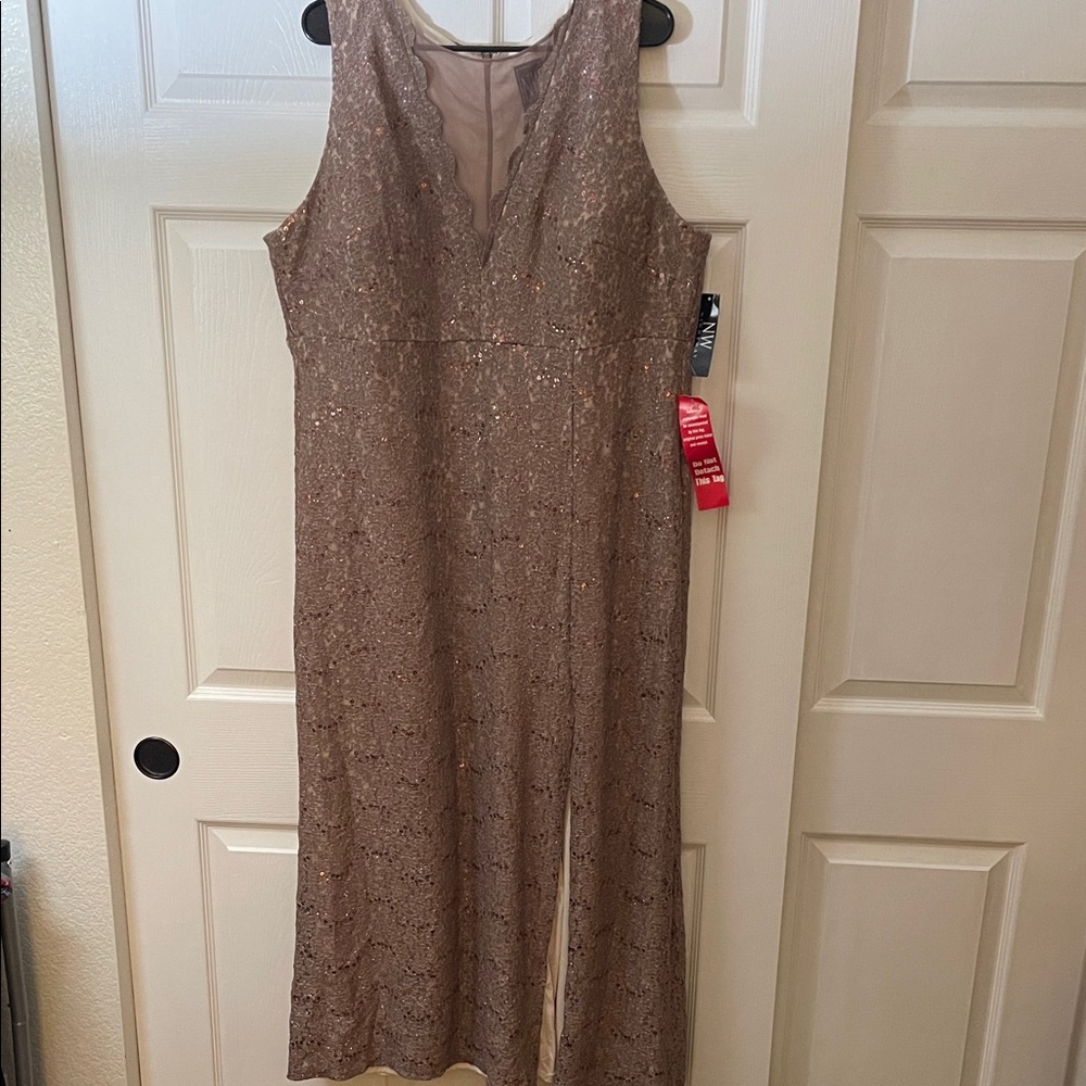 Elegant Sequin Maxi Dress with Slit
